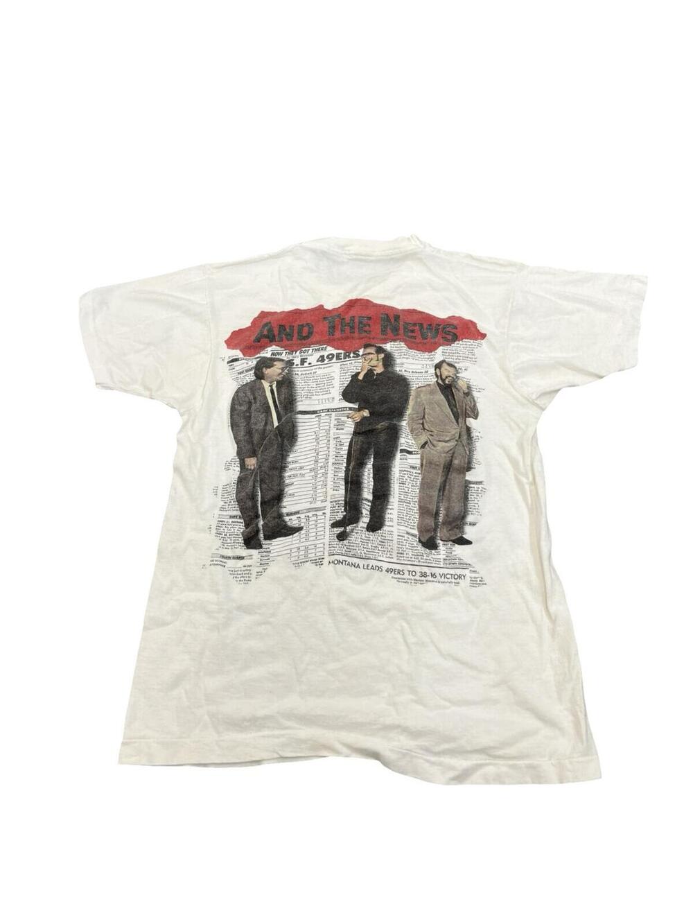 Vintage 80s Huey Lewis And The News Band Shirt White - Picture 3 of 3
